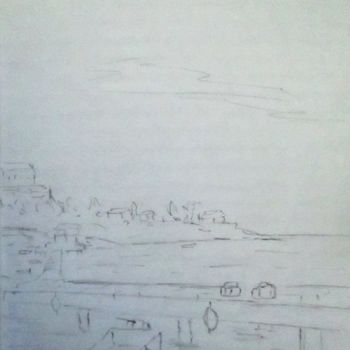 Dessin intitulée "Port de Madmouzou" par Roberto Urbano, Œuvre d'art originale, Crayon