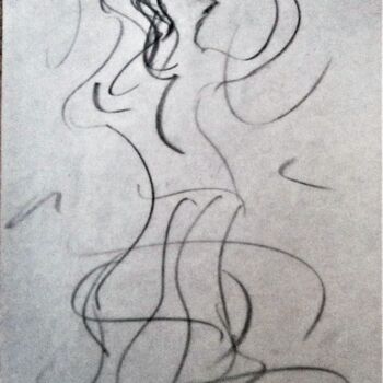 Drawing titled "Flamenco" by Roberto Urbano, Original Artwork, Pencil