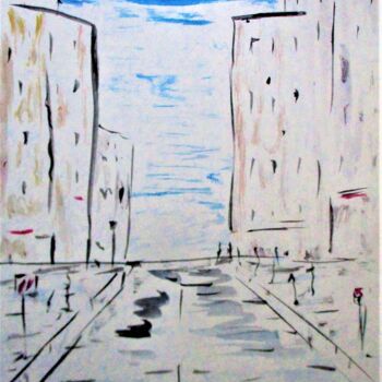Pintura intitulada "Urbanisation" por Roberto Urbano, Obras de arte originais, Aquarela