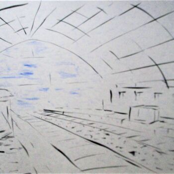 绘画 标题为“Gare d' Avignon cen…” 由Roberto Urbano, 原创艺术品, 水彩