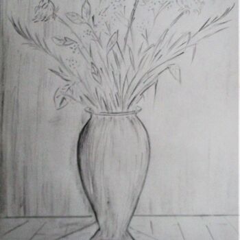 「Vase Bleu」というタイトルの描画 Roberto Urbanoによって, オリジナルのアートワーク, 鉛筆