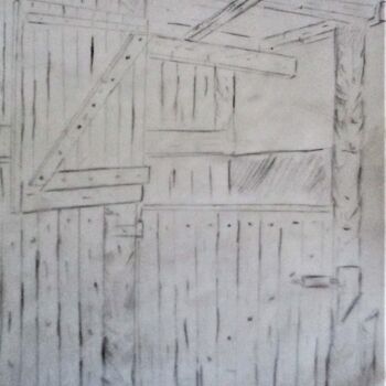 Dessin intitulée "Box chez Magalie" par Roberto Urbano, Œuvre d'art originale, Crayon