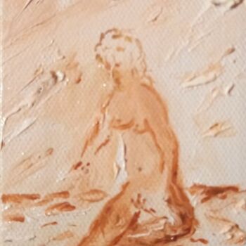 Painting titled "Femme nue" by Roberto Urbano, Original Artwork, Oil
