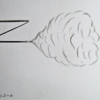 Drawing titled "Gaz part." by Roberto Urbano, Original Artwork, Pencil