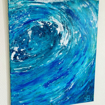 Painting titled "Wave" by Bobby, Original Artwork, Acrylic