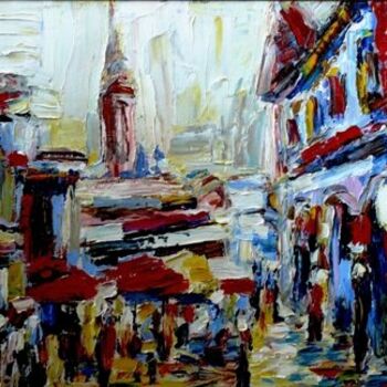 Painting titled "The city, Subotica" by Iki, Original Artwork