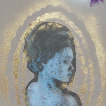 Peinture intitulée ""Nymphe intergallac…" par Myriam Bobo, Œuvre d'art originale