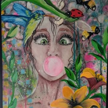 Картина под названием "Marlyne" - Boca, Подлинное произведение искусства, Масло Установлен на Деревянная рама для носилок