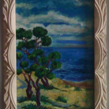 Painting titled "Île et Cadre." by Boco-Eva, Original Artwork, Acrylic