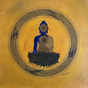 Painting titled "Bodhi Mandala 7" by Bodhi Selvam, Original Artwork, Acrylic