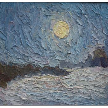 Картина под названием "Луна" - Александр Боднар, Подлинное произведение искусства, Масло
