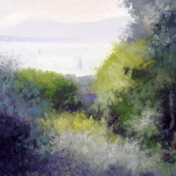 Painting titled "Antibes" by Bo Fransson, Original Artwork, Oil