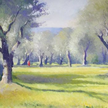 Painting titled "Springtime in the G…" by Bo Fransson, Original Artwork, Oil