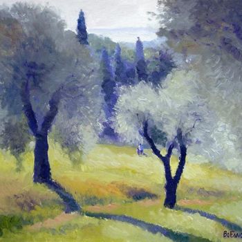 Painting titled "Long Shadows" by Bo Fransson, Original Artwork, Oil