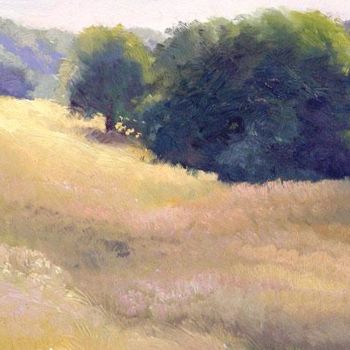 Painting titled "Summer at the Meadow" by Bo Fransson, Original Artwork, Oil