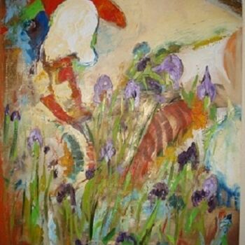 Pintura titulada "Allegory with irises" por Bogdan Mihai Radu, Obra de arte original, Oleo