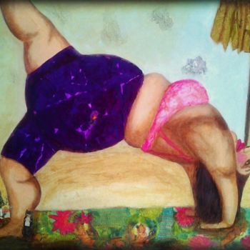 Картина под названием "Yoga" - Bogner Eva, Подлинное произведение искусства, Акрил