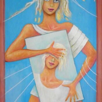Картина под названием "Blonde - Blonde" - Bohdan Wincenty Łoboda, Подлинное произведение искусства, Акрил