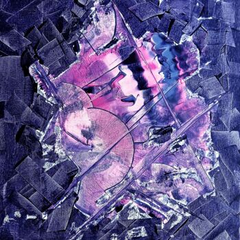 Pittura intitolato "Purple forever" da Marianne Huizinga, Opera d'arte originale, Acrilico