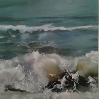 Pintura titulada "Rompiendo olas" por Mihaela Mihailovici, Obra de arte original, Oleo