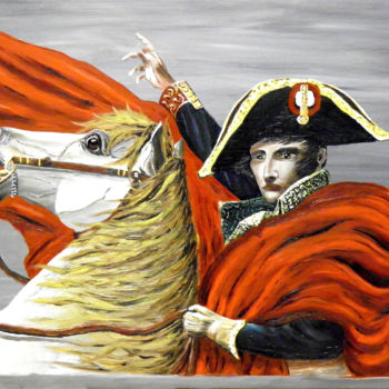 Pittura intitolato "Napoleon crossing t…" da Leandro Boi, Opera d'arte originale, Olio
