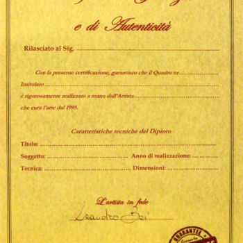 Artigianato intitolato "certificato-di-gara…" da Leandro Boi, Opera d'arte originale