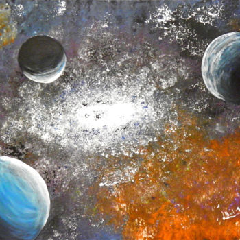 Картина под названием "galassia1.jpg" - Leandro Boi, Подлинное произведение искусства, Масло