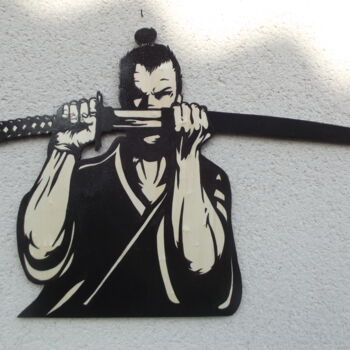 "Samourai et son sab…" başlıklı Heykel Bois-Grisel tarafından, Orijinal sanat, Ev dekoru