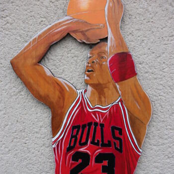 "Basketteur NBA" başlıklı Heykel Bois-Grisel tarafından, Orijinal sanat, Ahşap
