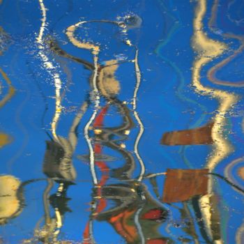 Фотография под названием "Reflets port" - Bois9, Подлинное произведение искусства, Цифровая фотография Установлен на Алюминий