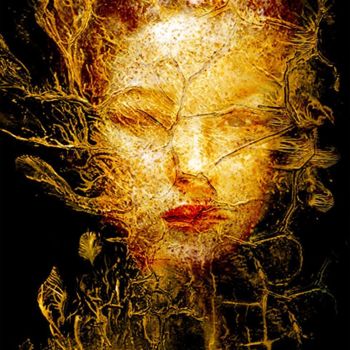 Photography titled "GOLDEN TREE" by Bojan Jevtic, Original Artwork, Manipulated Photography