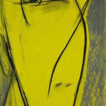 Рисунок под названием "I miss you" - Bojana Sindjic Antonijevic, Подлинное произведение искусства, Древесный уголь