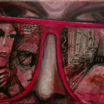 Painting titled "Reflection" by Bojana Sindjic Antonijevic, Original Artwork, Acrylic