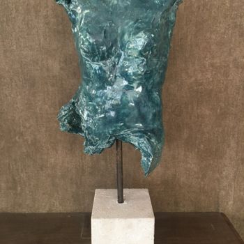 Sculpture titled "Rêve   bleu" by Nicole Boldo, Original Artwork, Ceramics