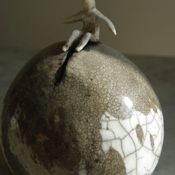 Sculpture intitulée "BOULE- LA FAILLE" par Nicole Boldo, Œuvre d'art originale, Céramique