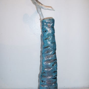 Escultura titulada "COLONNE- LIBRE" por Nicole Boldo, Obra de arte original, Cerámica