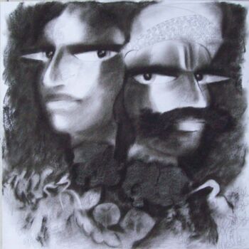 「MEN-WOMEN -7」というタイトルの絵画 Bolgum Nagesh Goudによって, オリジナルのアートワーク