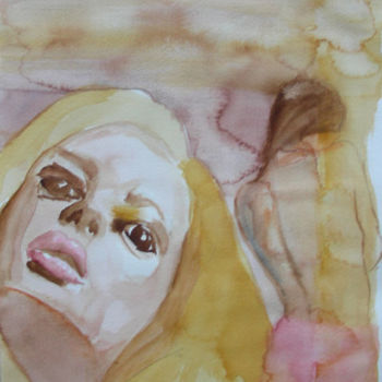 Painting titled "la bionda" by Silvia Bolognini, Original Artwork, Oil