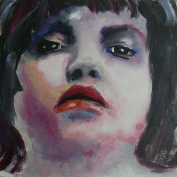 Pittura intitolato "Studio di volto in…" da Silvia Bolognini, Opera d'arte originale, Olio