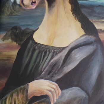 Painting titled "JOCONDE" by Jlouis Grondin, Original Artwork, Acrylic