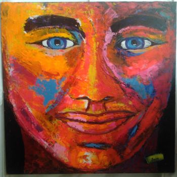 Painting titled "indio" by Borizio, Original Artwork, Oil