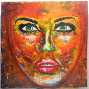 Painting titled "volto di donna 2" by Borizio, Original Artwork, Oil