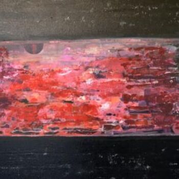 Malerei mit dem Titel "Red desire" von Bona Tolotti, Original-Kunstwerk, Öl