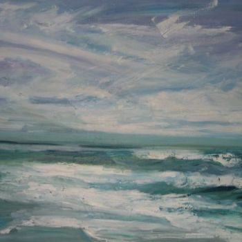 Painting titled "Mer Vendée" by Anne Bonaventure, Original Artwork