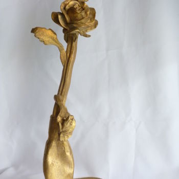 Escultura intitulada "ROSA PERERECA E BOR…" por Barake Sculptor, Obras de arte originais, Metais