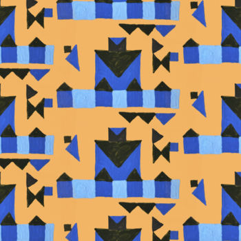 Art textile intitulée "Houses and mail env…" par Katia Bondar, Œuvre d'art originale, Tissu