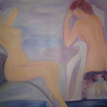 Картина под названием "Two Ladys- original…" - Bonka Toneva (Bona), Подлинное произведение искусства, Масло