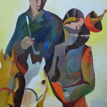 Pittura intitolato "Lovers" da Bono, Opera d'arte originale, Olio