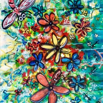 Painting titled "Joy" by Bernadette Cavanough, Original Artwork, Acrylic