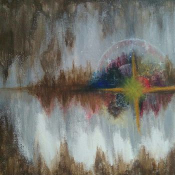 Painting titled "L'univers" by Tylane Bordes, Original Artwork, Acrylic